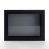 Black 12x12 Wood Shadow Box Display Frame with Grey Acid-Free
