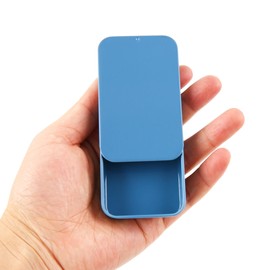 LIGHUFEIC 2Pack Dental Floss Portable Case,Dental Floss Dispenser,Convenient Refillable Glide Travel Adult Floss Box for Travel, Dates,Dinners and Hotels(Blue)