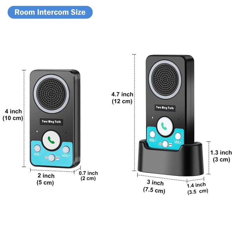 VJANW Intercoms Wireless for Home, 2 Way Audio Hands-Free Long