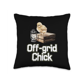 Baby Chicks in Homesteading with Off-grid Chick Throw Pillow