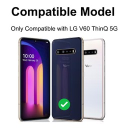 BATLABB Compatible with LG V60 ThinQ 5G Back Cover, Replacement Back Housing with Repair Tool Kit & Guide, Classy White