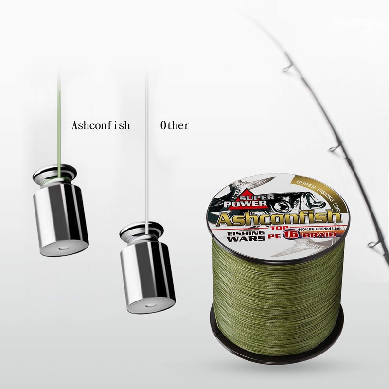 Ashconfish 16 Strands Multi Color 1000M PE Line Fishing Line
