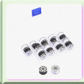 ThreadZipCoat SewMaster 20pc Bobbin & Thread Kit with Case - Black & White Essentials