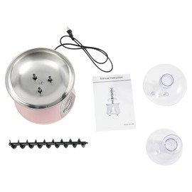 Chocolate Fondue Fountain, 4-Tier 2.2 lb Capacity Electric Chocolate Fondue Fountain Machine Stainless Steel Cheese Melting Heating Machine for Birthday Party Wedding Celebration (Pink)