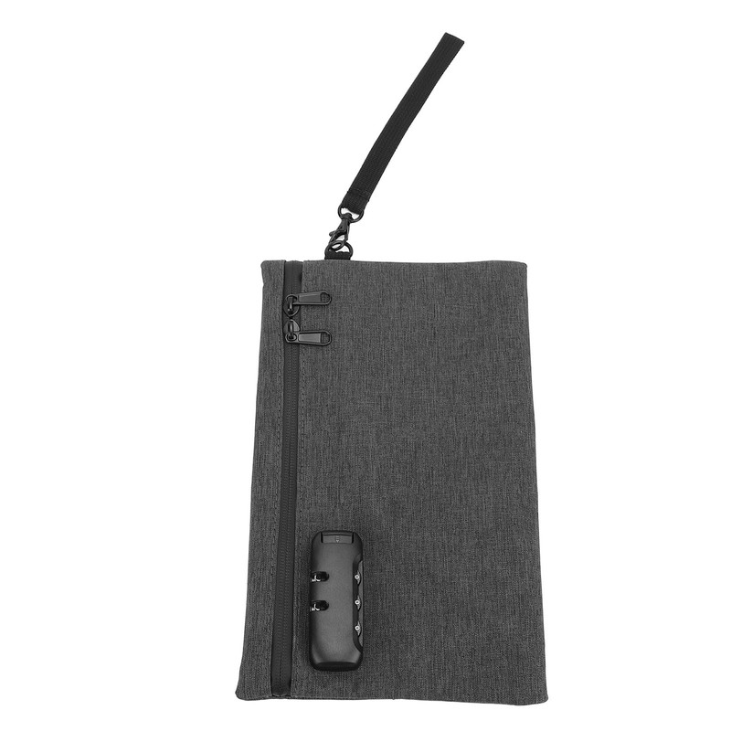 Activated Carbon Smell Proof Bag with Combination Lock Gray Smell