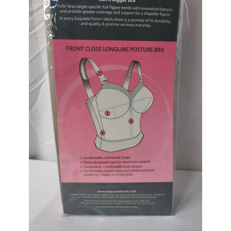 Exquisite Form Fully 44D Exquisite Form Fully Front Closure Longline