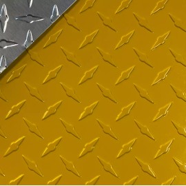 Mr Metal Aluminum 24" x 96" Yellow Aluminum Diamond Plate Sheet .025 in (1/40th) Thick