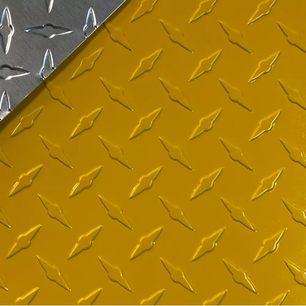 Mr Metal Aluminum 24" x 96" Yellow Aluminum Diamond Plate
