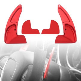 Alloy Car Steering Wheel Shifter Paddlers Extension Compatible for Durango 2014-2024, Charger Challenger 2015-2024, Compatible for Jeep Grand Cherokee 2014-2020 Shift Paddle Extended Trim Cover Parts