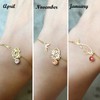 Nupdot June Birth Flower Bracelets, 14K Gold Plated Birth Month
