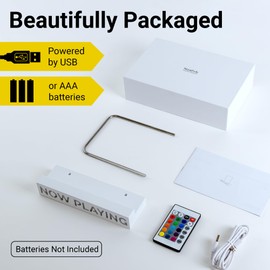 Noahrk LED Light Up Now Playing Vinyl Record Stand wall mount, Tabletop record holder, Vinyl Record Now Playing Stand, Now Spinning Vinyl Record Stand, Vinyl Stand Vinyl Record Display Stand (White)