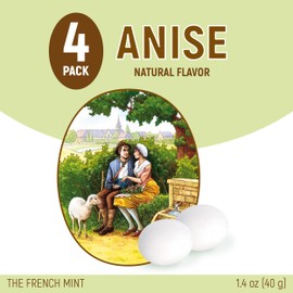 Les Anis de Flavigny Candy Mints, The French Mints, Vegan, Non-GMO, Made in France, Anise Flavor, 40g Box, 4-Pack