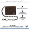 Men's Leather Bifold Chain Wallet, brown