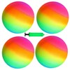 YNHFIFI 4 Pack Playground Ball, 8.5 Inch Rainbow Kickball for