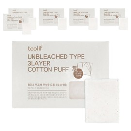 Tulip thick 3-ply cotton pads, 6 pieces, 100 pieces / 툴리프 도톰 3겹 화장솜, 6개, 100개입