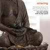 Alpine Corporation GEM178 Indoor Tabletop Meditating Buddha Water Fountain with