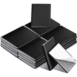 Door Corner Seal Weatherstripping Exterior Door Frame Seal Wedge Draft Stopper Adhesive Corner Seal Pads for Weather Stripping and Draft Protection (Black,16 Pieces)