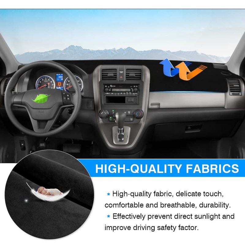 Autorder Dashboard Cover Mat for Honda CRV 2007-2011 Accessories Dash