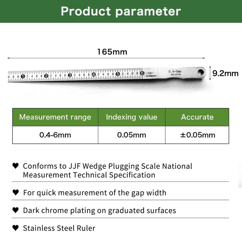 Thickness Gauge Taper Gauge Welding Wedge Feeler Gauge Gap Feeler