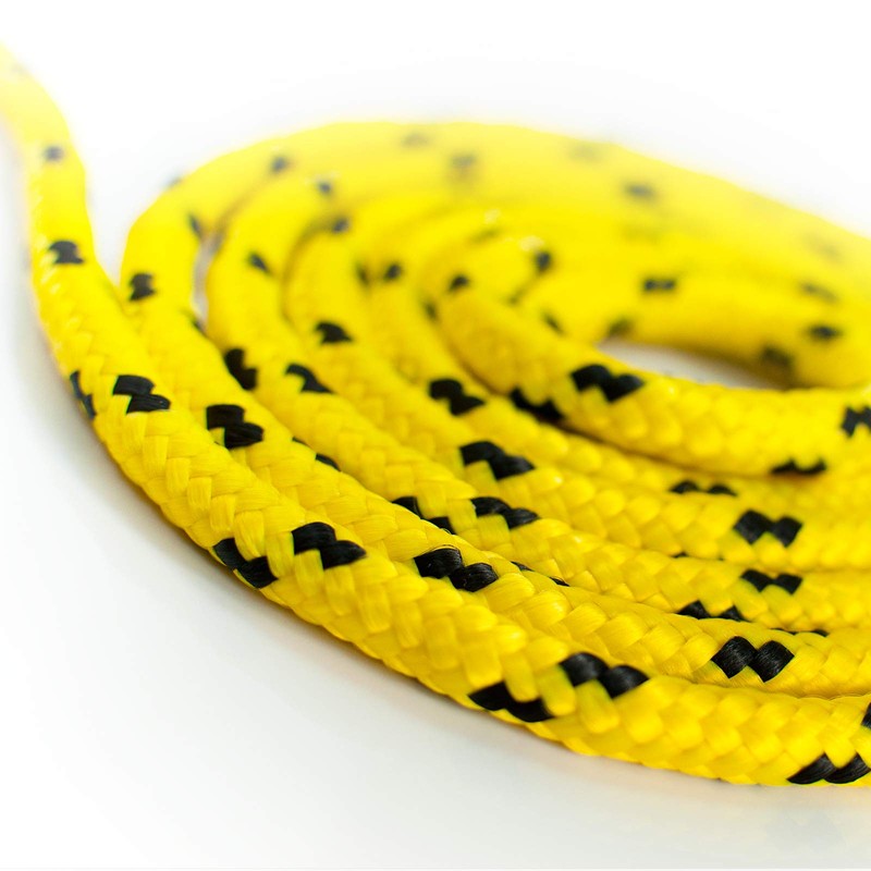 10m yellow polypropylene rope poly cord 10mm