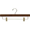 Premium Wooden Bottom Hanger, 25 Pack Solid Mahogany Alder Wood