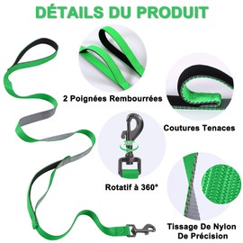 COMSLE Recall Lead for Dogs, 1.5 m / 3 m / 5 m Robust Long Dog Lead Reflective Training Lead with Padded Handle and Hand Strap, Training Lead for Small to Large Dogs