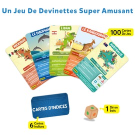 Skillmatics Devine Card Game in 10 Sets Animals and Countries | Gifts for Children from 6 Years | Fun for Playing Outdoors, Travel and Family Evenings | 100 Playing Cards