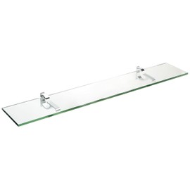 Spancraft Glass M-6x33-Chrome Monarch Glass Shelf, 6" x 33", Chrome