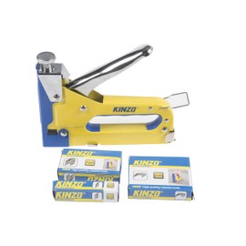 KINZO 871125279439 3-in-1 Hand Staple and Stapler Set - Yellow