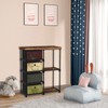 VASICAR Small Fabric Dresser with 2-Tier Side Shelf, 4 Drawers
