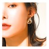 Silver Plated Double Circle Knot Round Drop Earrings For Women(silver)