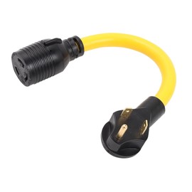 ONETAK NEMA TT-30P to L6-30R 120V 30 Amp 3 Prong Male Plug to Twist Lock 3 Prong Female Outlet Receptacle Generator Welder Dryer EV Charger Power Cord Adapter