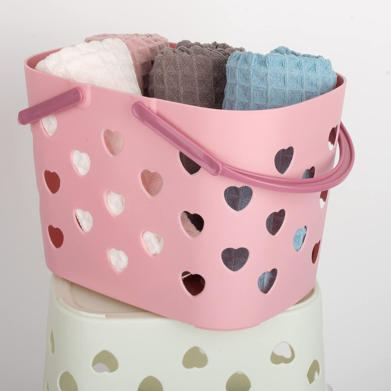 Anyoifax Portable Shower Caddy Tote Plastic Storage Basket with Handle