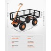 Heavy Duty 900 Lbs Capacity Steel Garden Cart, 3-In-1 Utility
