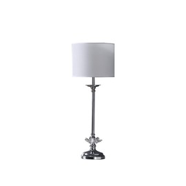 ORE HBL2482 Buffet Crystal Floral Metal Table Lamp, 25.5", Chrome