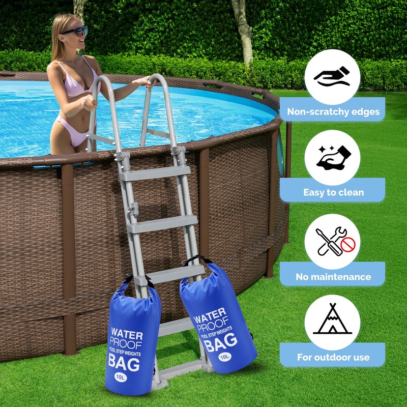 Goovilla Pool Ladder Weights Universal | 2 Pack 20L 500D