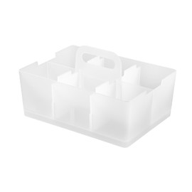 JEJ Astage Storage Box, Desk Tote, Desk Organizer, Stacked, Made in Japan, Clear, Width 10.2 x Depth 7.4 x Height 5.7 inches (26 x 18.8 x 14.5 cm)