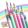 Hanffero Rainbow Pencils Drawing Writing Pencil, Recyclable Paper, Pre-Sharpened, for