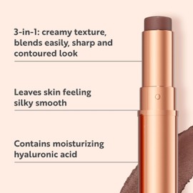 M. Asam MAGIC FINISH Cream Contour Stick medium-dark - creamy contour stick for a defined face shape, creates optical shadows, makeup with moisturizing hyaluronic acid, 0.28 Oz