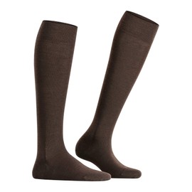 FALKE Women's Sensitive Berlin Socks, Wool Cotton, Brown (Dark Brown 5239), 5.5-8 (1 Pair)