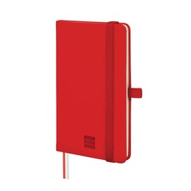 FINOCAM – Nexo Notebook Hard Cover Dotted Red | Small Notebook with Micro-Perforated Pages | Pocket and Pen Holder | 72 Pages, Ideal as a Bullet Journal