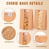 WNSIRVY 50 Pack Cookie Bags with Window, 3.5"x 2.3"x7.5" Kraft
