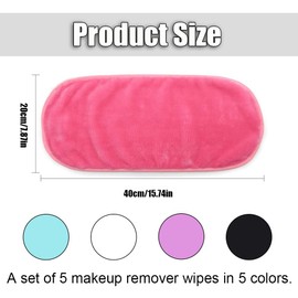 Makeup Remover Cloth, Reusable Makeup Remover Towel Pads, Washable Ultra Soft Facial Cleansing Cloths For All Skin Types, Makeup Removal Face Cleansing Cloth- multicolour (15.75 * 7.87in)