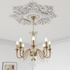 Nuanchu Large PU Ceiling Medallion Combination Decorative 2.36'' ID French
