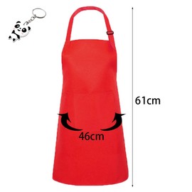 nuoshen 4 Pcs Kids Apron with Pocket, Girl Boy Aprons Children Adjustable Chef Apron For Painting Cooking (Large)