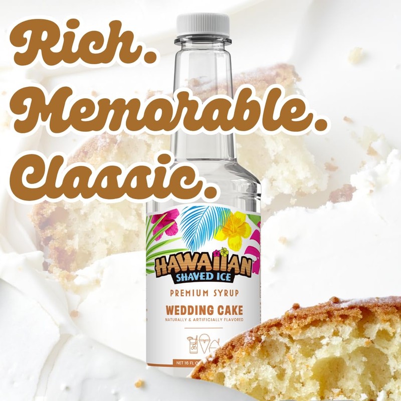 Hawaiian Shaved Ice Wedding Cake Syrup - Nut Soy Dairy