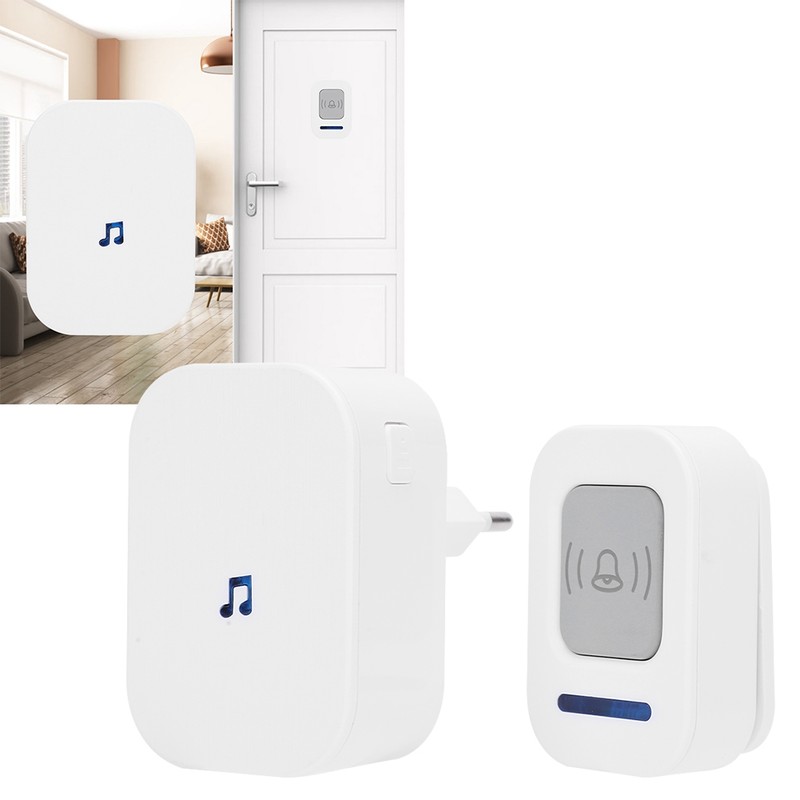 Wireless Smart Doorbell Remote 918.6ft Range Waterproof Door Chimes
