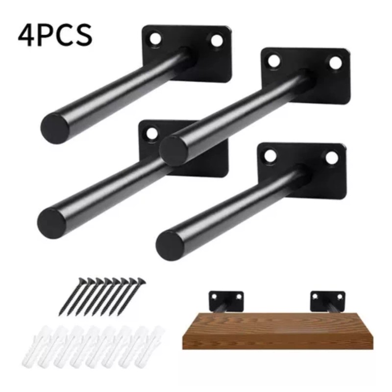 Soporte De Estante Oculto De Servicio Pesado De 4 Piezas