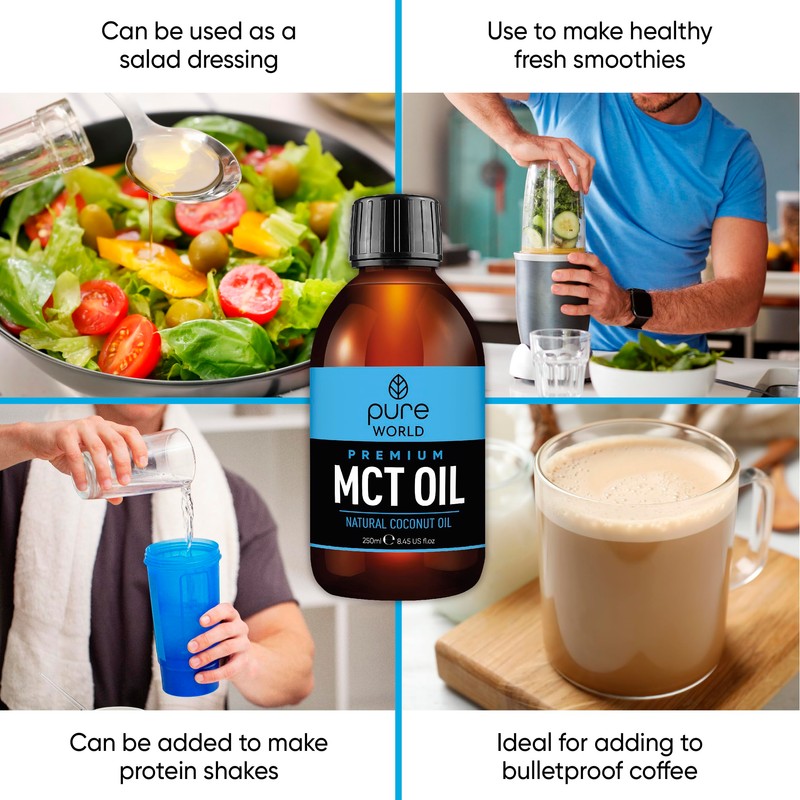 Pure World Natural MCT Coconut Oil 250ML 100% Pure and
