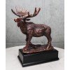 The Emperor Wild Elk Bull Moose Statue Bronze Electroplated Figurine
